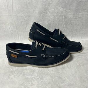 CLARKS Men's Navy Nubuck 2Eye Boat Shoes size 8.5